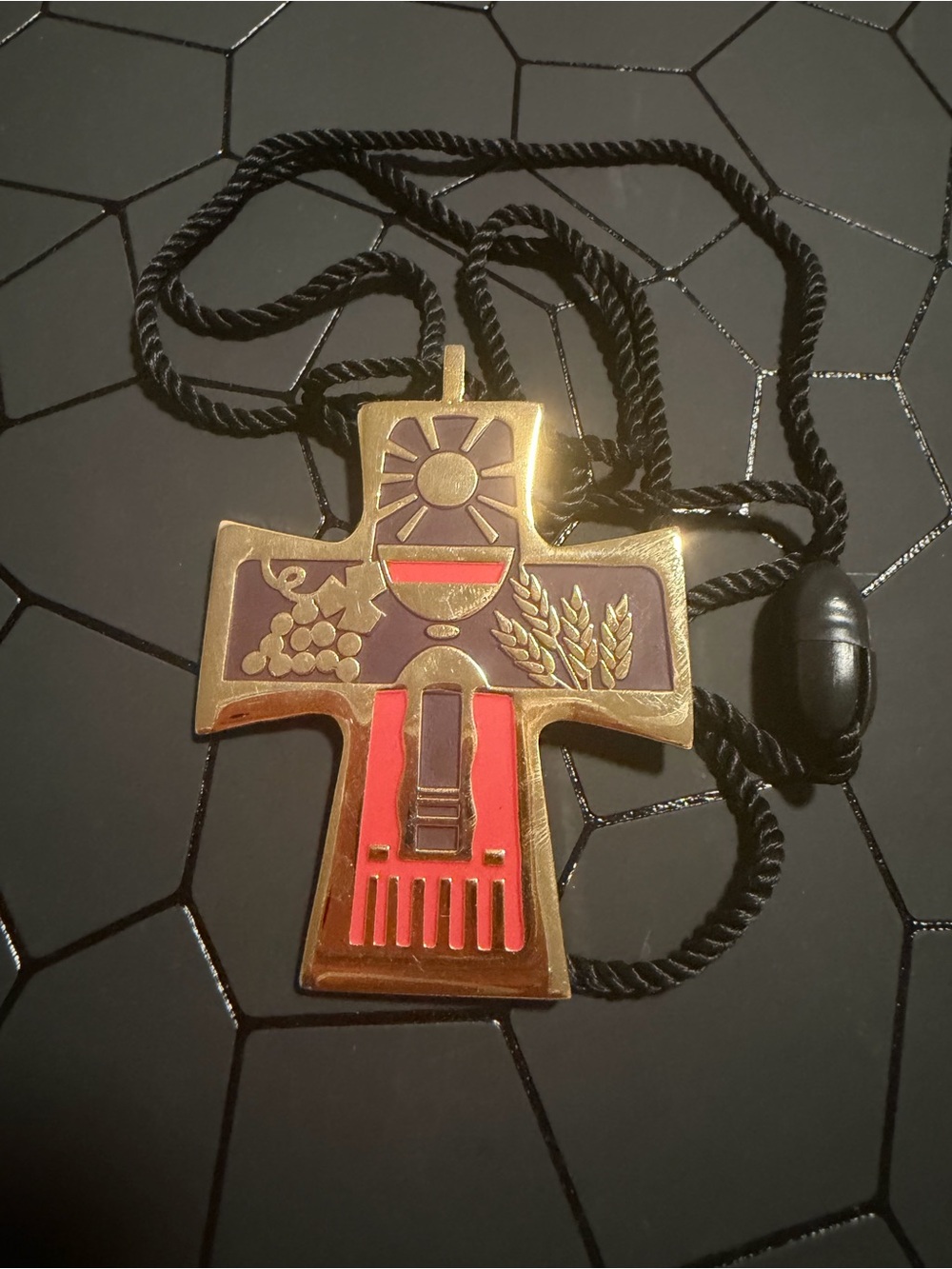Terra Sancta Table of the Lord Eucharistic Minister Vintage Cross Pendant/ Cord